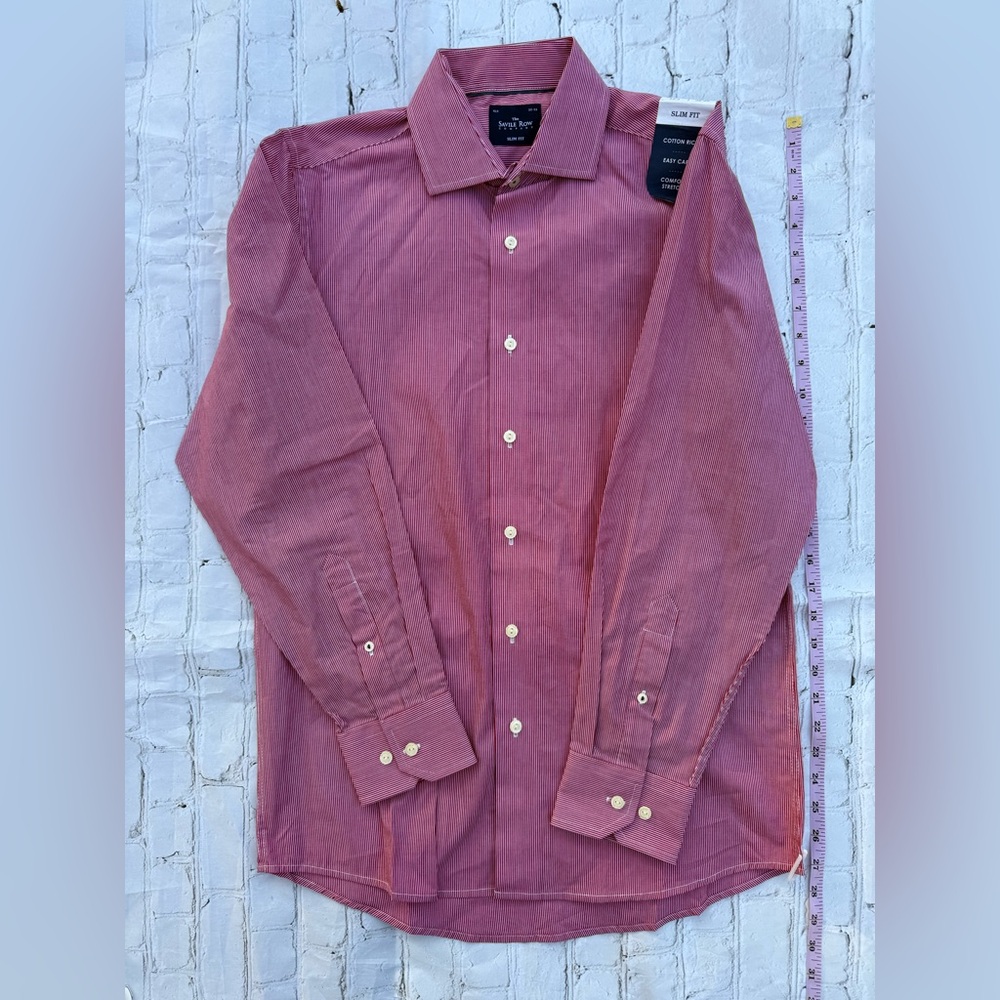 Savile Row - Red and white striped #button-up shirt #stripedshirt #savile row
